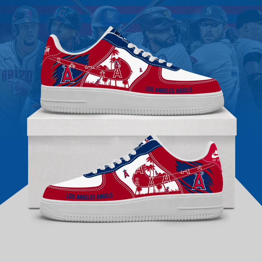 [HOMERUN DEAL] NEW CUSTOMIZED MLB27 LAA LOS ANGELES ANGELS AF1 SHOES