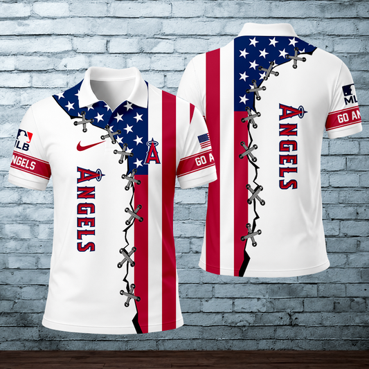[HOMERUN DEAL] NEW CUSTOMIZED MLB27 LAA LOS ANGELES ANGELS POLO SHIRT