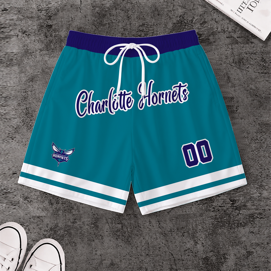 [HOT DEAL] NEW CUSTOMIZED NBA27 CHO CHARLOTTE HORNETS SHORT PANTS