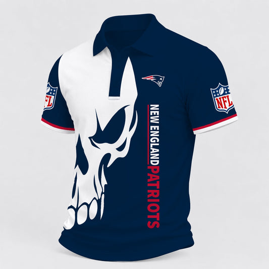 [TOUCHDOWN DEAL] NEW CUSTOMIZED NFL27 NEP NEW ENGLAND PATRIOTS POLO SHIRT