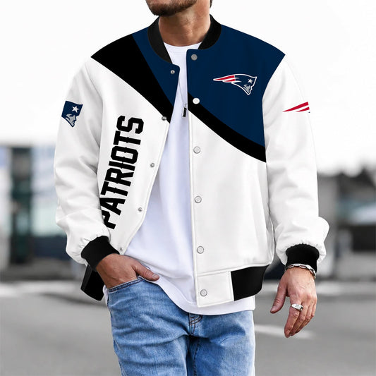 [TOUCHDOWN DEAL] NEW CUSTOMIZED NFL27 NEP NEW ENGLAND PATRIOTS SATIN VARSITY & BASEBALL JACKET
