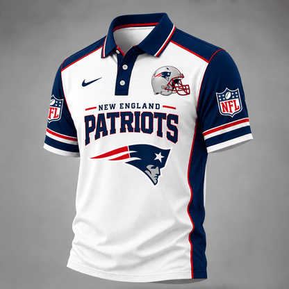 [TOUCHDOWN DEAL] NEW CUSTOMIZED NFL27 NEP THE PATRIOTS POLO SHIRT