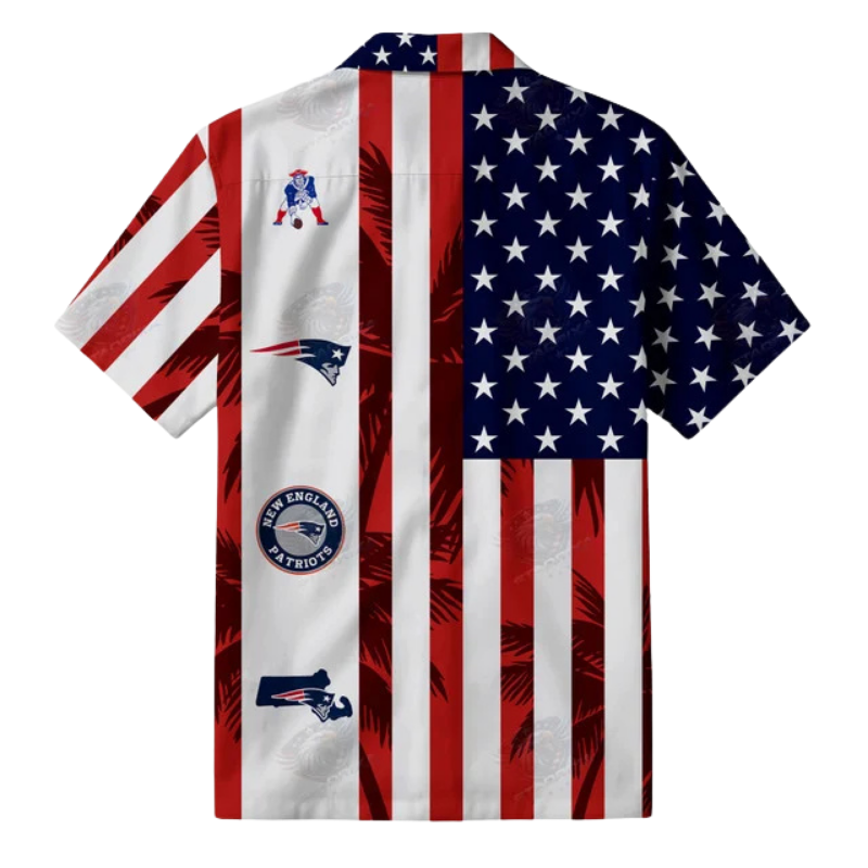 [TOUCHDOWN DEAL] NEW CUSTOMIZED NFL27 NEP NEW ENGLAND PATRIOTS PATRIOTIC 250 USA HAWAIIAN SHIRT