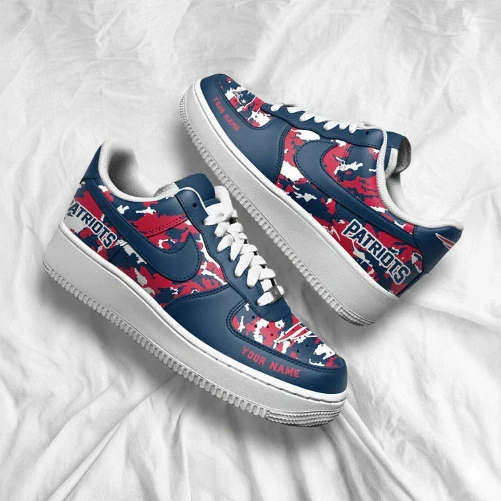 [TOUCHDOWN DEAL] NEW CUSTOMIZED NFL27 NEP NEW ENGLAND PATRIOTS AF1 SNEAKERS