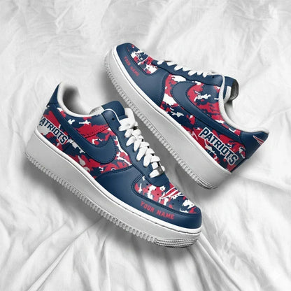 [TOUCHDOWN DEAL] NEW CUSTOMIZED NFL27 NEP NEW ENGLAND PATRIOTS AF1 SNEAKERS