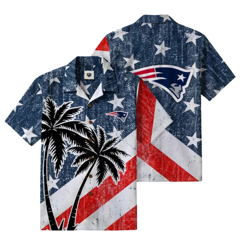 [TOUCHDOWN DEAL] NEW CUSTOMIZED NFL27 NEP NEW ENGLAND PATRIOTS PATRIOTIC 250 USA HAWAIIAN SHIRT