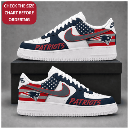 [TOUCHDOWN DEAL] NEW CUSTOMIZED NFL27 NEP NEW ENGLAND PATRIOTS AF1 SHOES