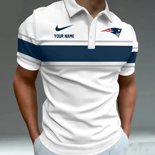 [TOUCHDOWN DEAL] NEW CUSTOMIZED NFL27 NEP NEW ENGLAND PATRIOTS POLO SHIRT