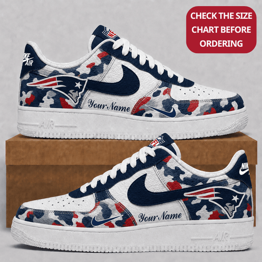 [TOUCHDOWN DEAL] NEW CUSTOMIZED NFL27 NEP NEW ENGLAND PATRIOTS AF1 SHOES