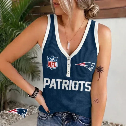 [TOUCHDOWN DEAL] NEW CUSTOMIZED NFL27 NEP NEW ENGLAND PATRIOTS WOMEN'S V-NECK TANK TOP