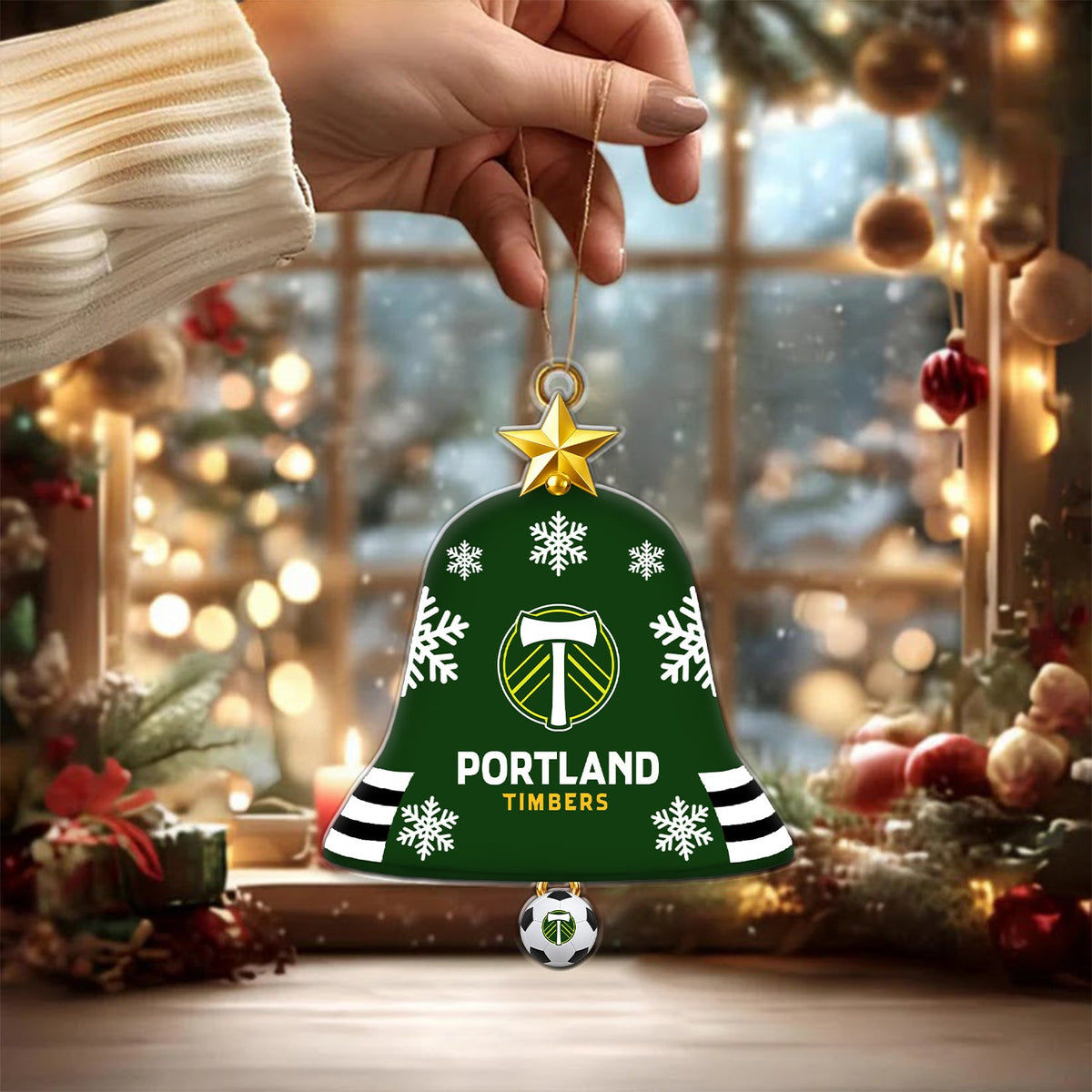 [GOAL DEAL] NEW CUSTOMIZED MLS27 PLT PORTLAND TIMBERS CHRISTMAS ACRYLIC ORNAMENT