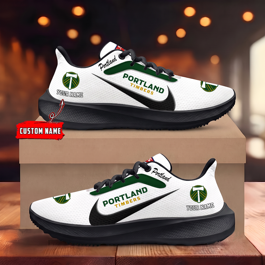 [GOAL DEAL] NEW CUSTOMIZED MLS27 PLT PORTLAND TIMBERS ROAD RUNNING SHOES