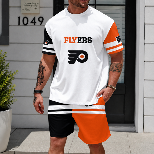 [PUCK DROP DEAL] NEW CUSTOMIZED NHL27 PPF PHILADELPHIA FLYERS UNISEX T-SHIRT & SHORTS SET
