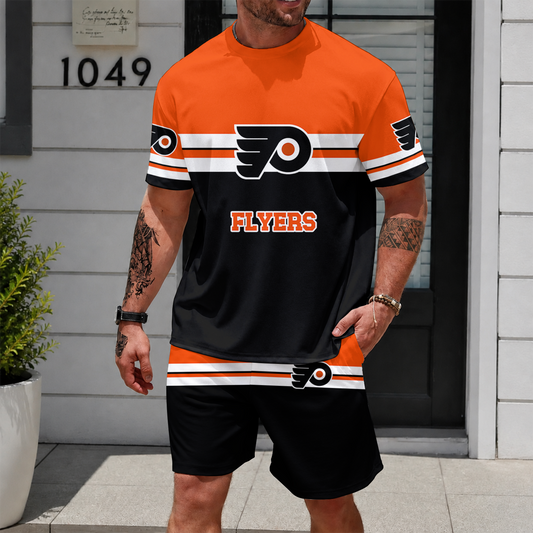 [PUCK DROP DEAL] NEW CUSTOMIZED NHL27 PPF PHILADELPHIA FLYERS UNISEX T-SHIRT & SHORTS SET
