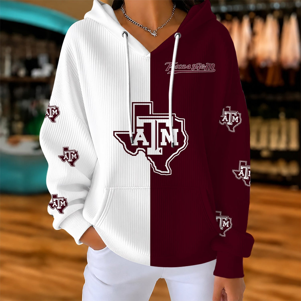 [HOMERUN DEAL] NEW CUSTOMIZED NCAA CWS27 TAA TEXAS A&M AGGIES RIBBED HOODIE & SWEATSHIRT
