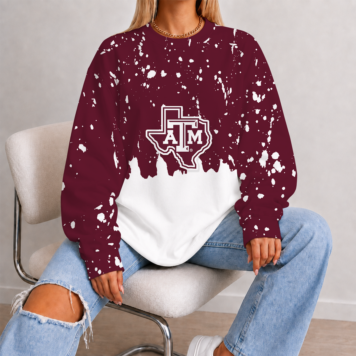 [HOMERUN DEAL] NEW CUSTOMIZED NCAA CWS27 TAA TEXAS A&M AGGIES UNISEX SWEATSHIRT