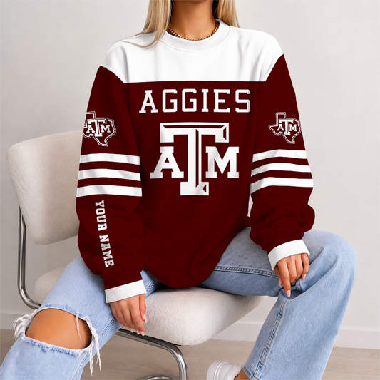 [HOMERUN DEAL] NEW CUSTOMIZED NCAA CWS27 TAA TEXAS A&M AGGIES UNISEX SWEATSHIRT