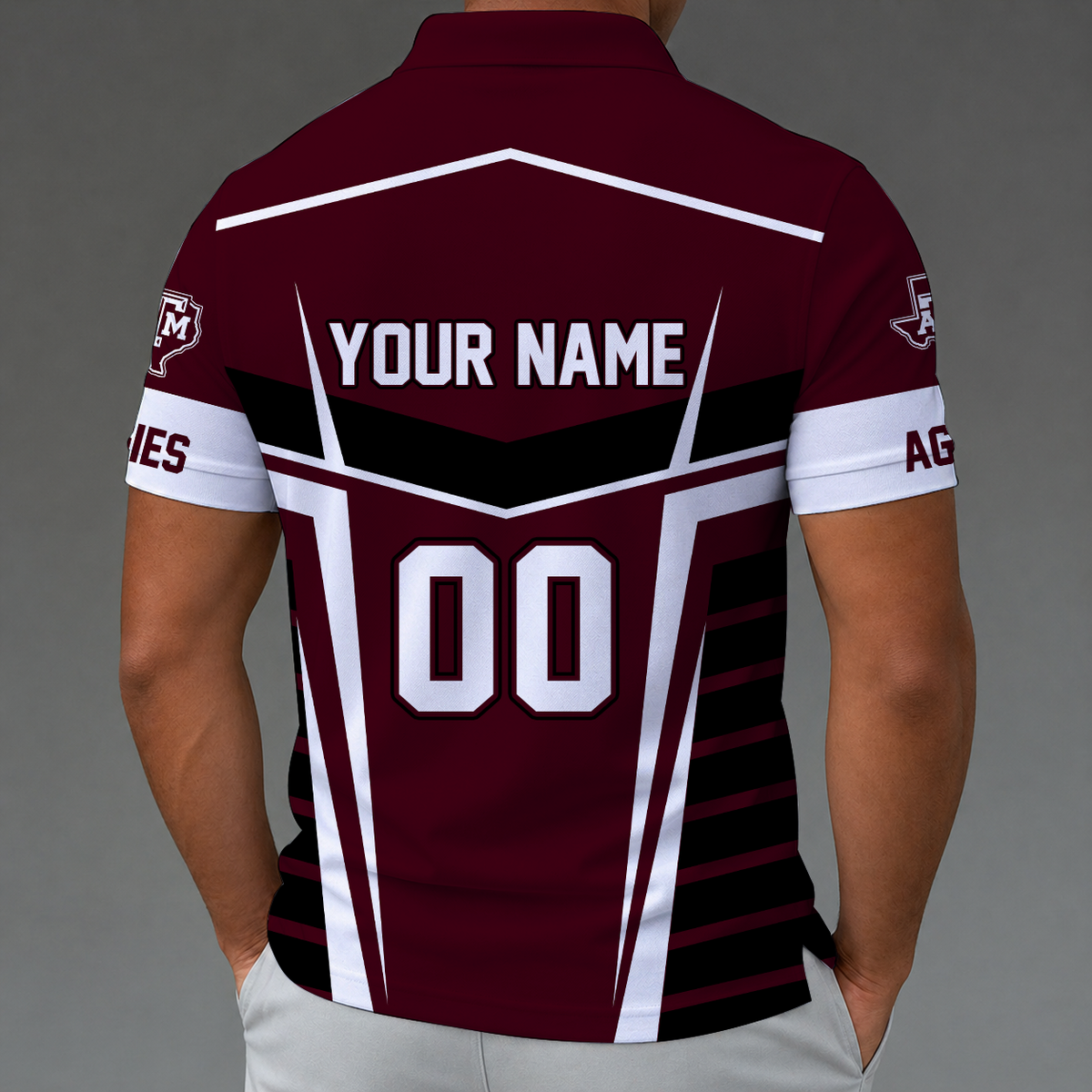 [FAN FAVORITE] NEW CUSTOMIZED NCAA CWS27 TAA TEXAS A&M AGGIES POLO SHIRT
