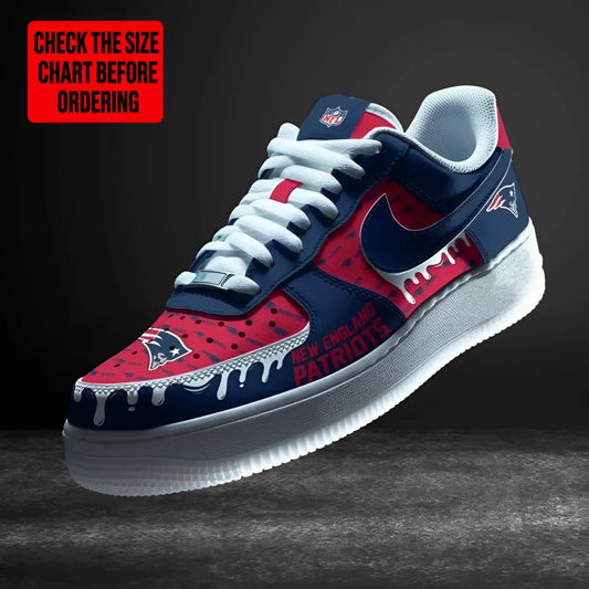 [TOUCHDOWN DEAL] NEW CUSTOMIZED NFL27 NEP NEW ENGLAND PATRIOTS AF1 SHOES