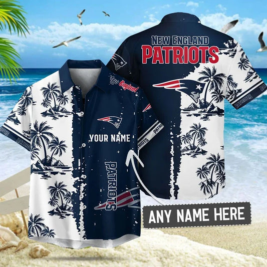 [TOUCHDOWN DEAL] NEW CUSTOMIZED NFL27 NEP NEW ENGLAND PATRIOTS UNISEX HAWAIIAN SHIRT & SHORTS SET