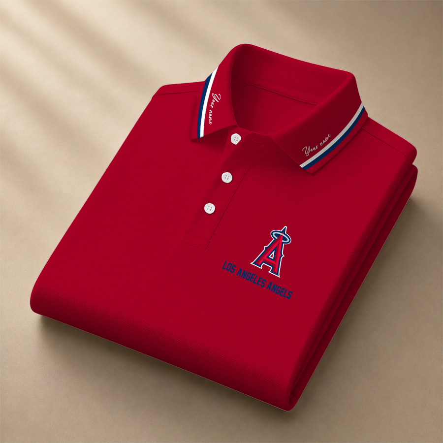 [HOMERUN DEAL] NEW CUSTOMIZED MLB27 LAA LOS ANGELES ANGELS POLO SHIRT