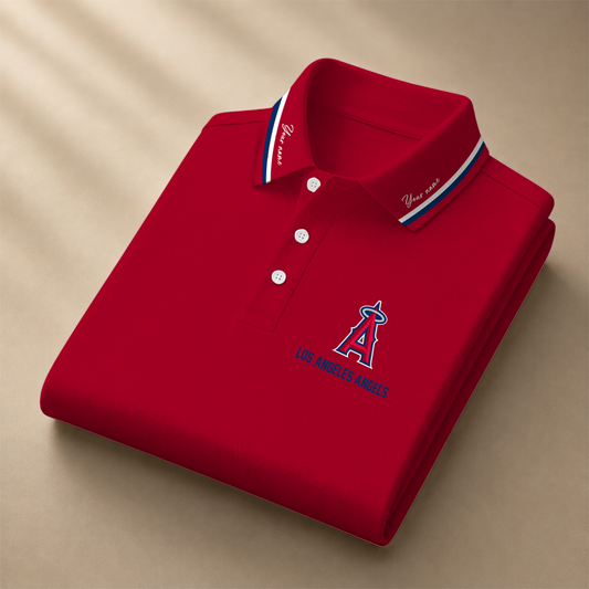 [HOMERUN DEAL] NEW CUSTOMIZED MLB27 LAA LOS ANGELES ANGELS POLO SHIRT