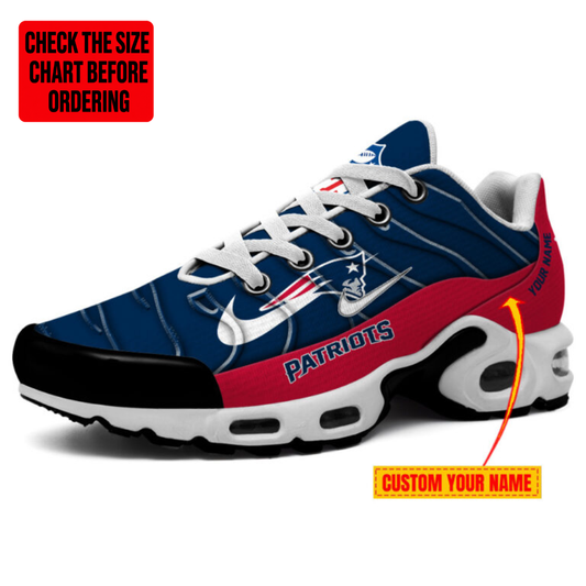[TOUCHDOWN DEAL] NEW CUSTOMIZED NFL27 NEP NEW ENGLAND PATRIOTS AIR MAX PLUS SNEAKERS