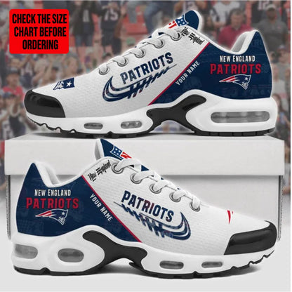 [TOUCHDOWN DEAL] NEW CUSTOMIZED NFL27 NEP NEW ENGLAND PATRIOTS AIR MAX PLUS SNEAKERS