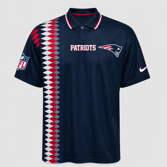 [TOUCHDOWN DEAL] NEW CUSTOMIZED NFL27 NEP NEW ENGLAND PATRIOTS POLO SHIRT