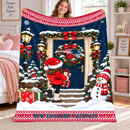 [TOUCHDOWN DEAL] NEW CUSTOMIZED NFL27 NEP THE PATRIOTS FLEECE BLANKET