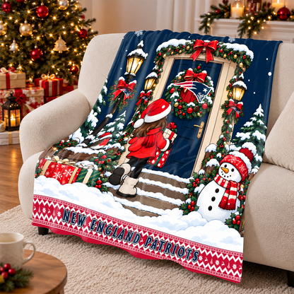 [TOUCHDOWN DEAL] NEW CUSTOMIZED NFL27 NEP THE PATRIOTS FLEECE BLANKET