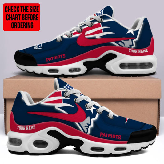 [TOUCHDOWN DEAL] NEW CUSTOMIZED NFL27 NEP NEW ENGLAND PATRIOTS AIR MAX PLUS SNEAKERS