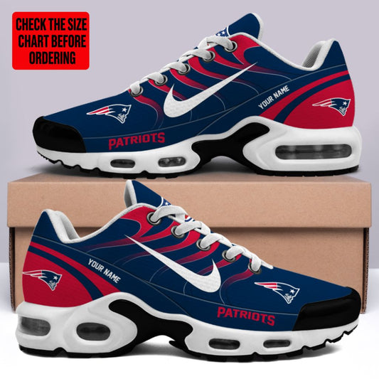[TOUCHDOWN DEAL] NEW CUSTOMIZED NFL27 NEP NEW ENGLAND PATRIOTS AIR MAX PLUS SNEAKERS
