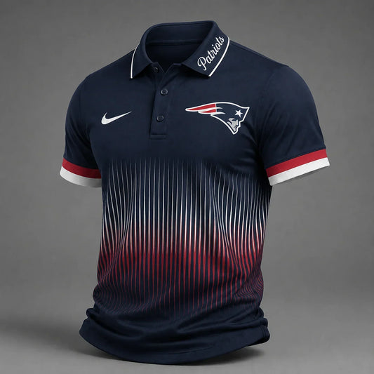 [TOUCHDOWN DEAL] NEW CUSTOMIZED NFL27 NEP NEW ENGLAND PATRIOTS POLO SHIRT