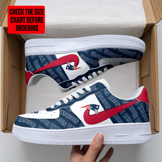 [TOUCHDOWN DEAL] NEW CUSTOMIZED NFL27 NEP NEW ENGLAND PATRIOTS AF1 SHOES
