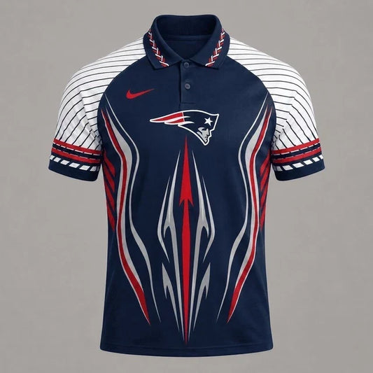 [TOUCHDOWN DEAL] NEW CUSTOMIZED NFL27 NEP NEW ENGLAND PATRIOTS POLO SHIRT