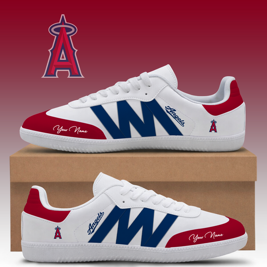 [HOMERUN DEAL] NEW CUSTOMIZED MLB27 LAA LOS ANGELES ANGELS CLASSIC SNEAKERS