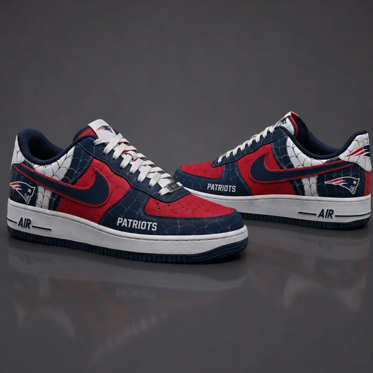 [TOUCHDOWN DEAL] NEW CUSTOMIZED NFL27 NEP NEW ENGLAND PATRIOTS x SPIDER AF1 SHOES