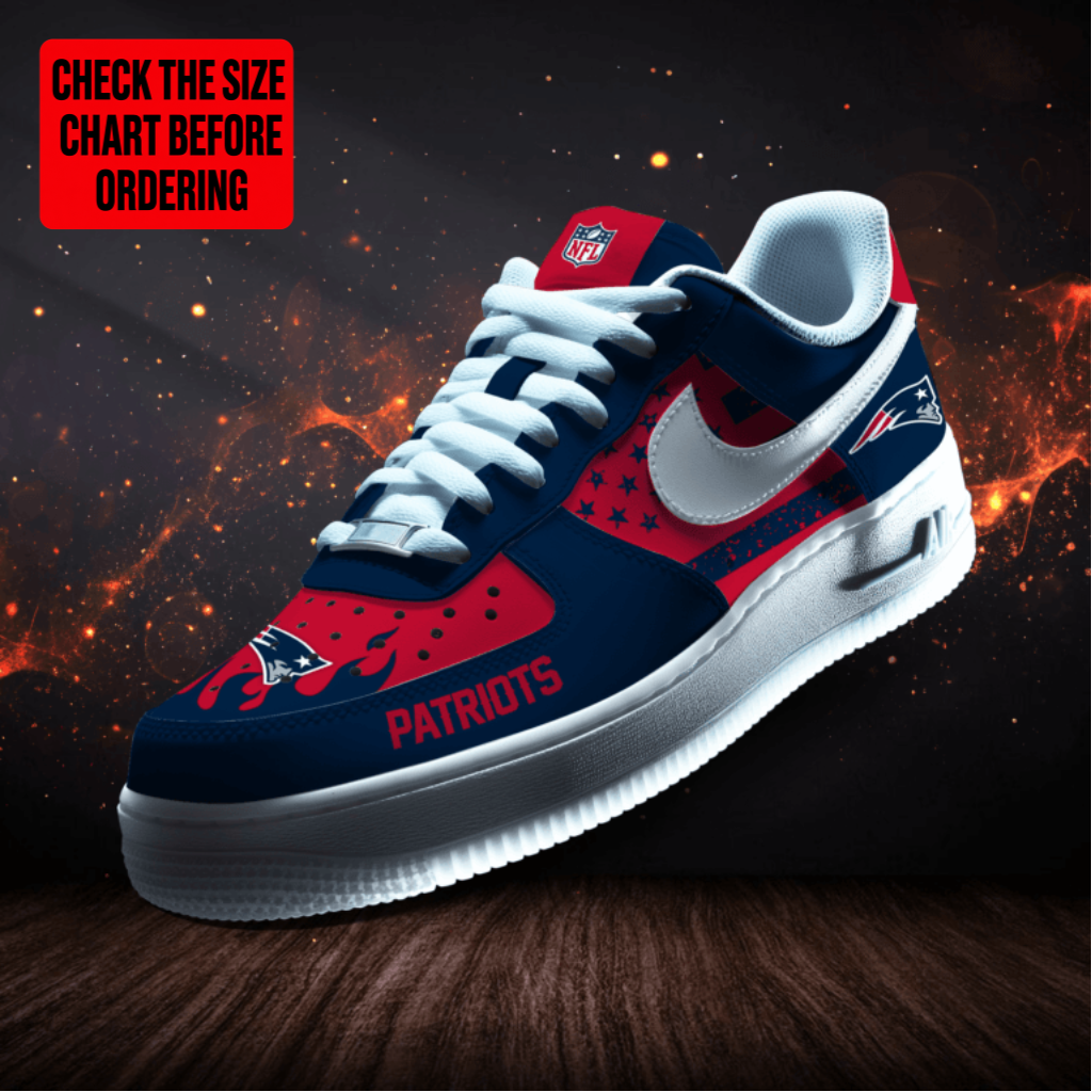 [TOUCHDOWN DEAL] NEW CUSTOMIZED NFL27 NEP NEW ENGLAND PATRIOTS AF1 SNEAKERS