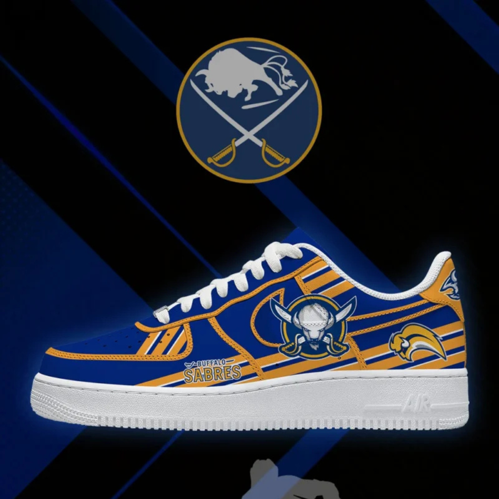 [PUCK DROP DEAL] NEW CUSTOMIZED NHL28 BFS BUFFALO SABRES AF1 SHOES
