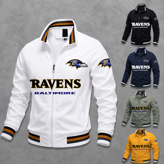 [TOUCHDOWN DEAL] NEW CUSTOMIZED NFL28 BTR BALTIMORE RAVENS MEN'S CASUAL JACKET