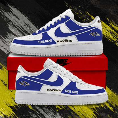 [TOUCHDOWN DEAL] NEW CUSTOMIZED NFL28 BTR BALTIMORE RAVENS AF1 SHOES