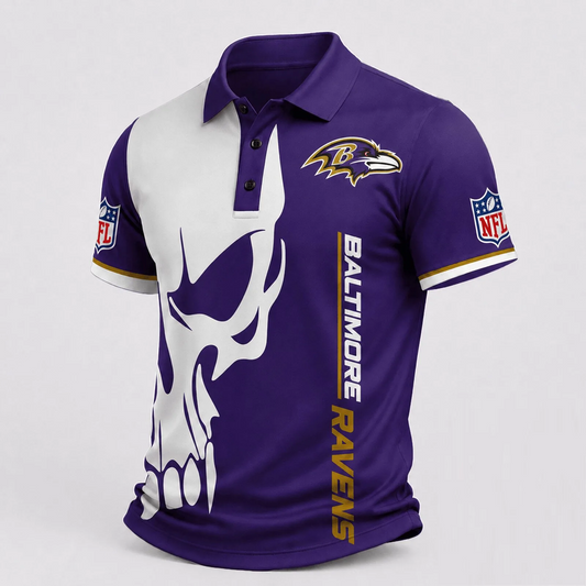 [TOUCHDOWN DEAL] NEW CUSTOMIZED NFL28 BTR BALTIMORE RAVENS POLO SHIRT