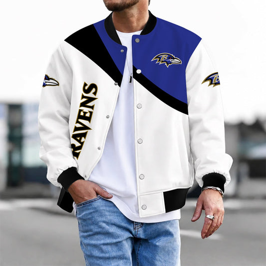 [TOUCHDOWN DEAL] NEW CUSTOMIZED NFL28 BTR BALTIMORE RAVENS SATIN VARSITY & BASEBALL JACKET