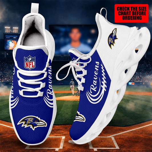 [SPECIAL OFFER] NEW CUSTOMIZED NFL28 BTR BALTIMORE RAVENS MAX SOUL SHOES
