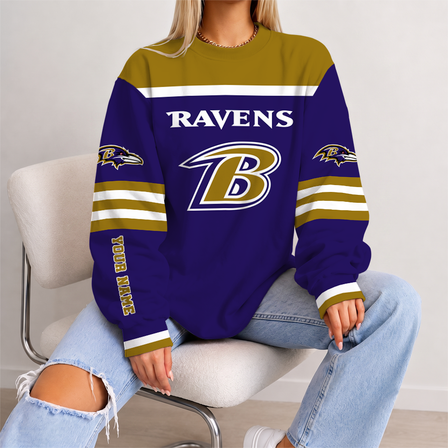[TOUCHDOWN DEAL] NEW CUSTOMIZED NFL28 BTR BALTIMORE RAVENS UNISEX SWEATSHIRT