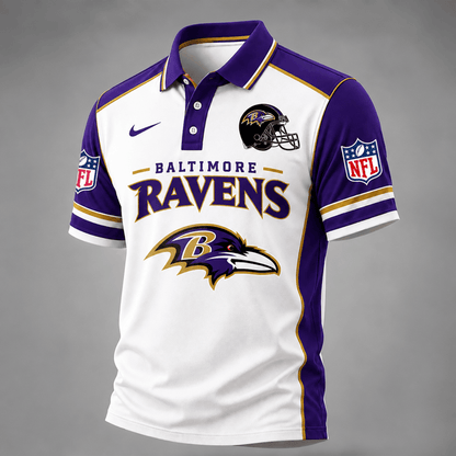 [TOUCHDOWN DEAL] NEW CUSTOMIZED NFL28 BTR THE RAVENS POLO SHIRT