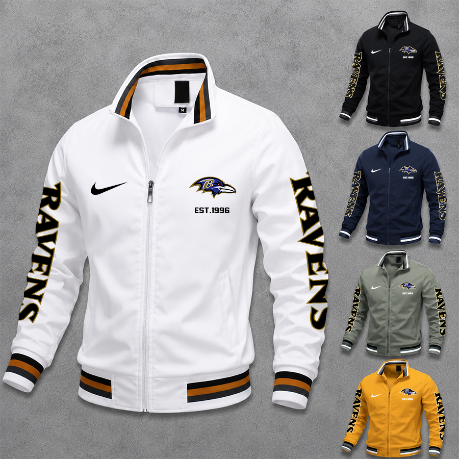 [TOUCHDOWN DEAL] NEW CUSTOMIZED NFL28 BTR BALTIMORE RAVENS MEN'S CASUAL JACKET