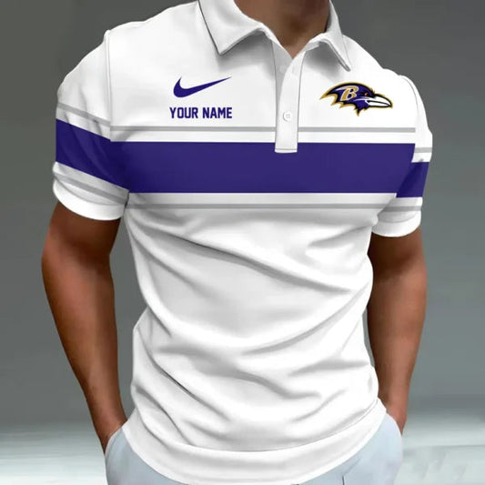 [TOUCHDOWN DEAL] NEW CUSTOMIZED NFL28 BTR BALTIMORE RAVENS POLO SHIRT