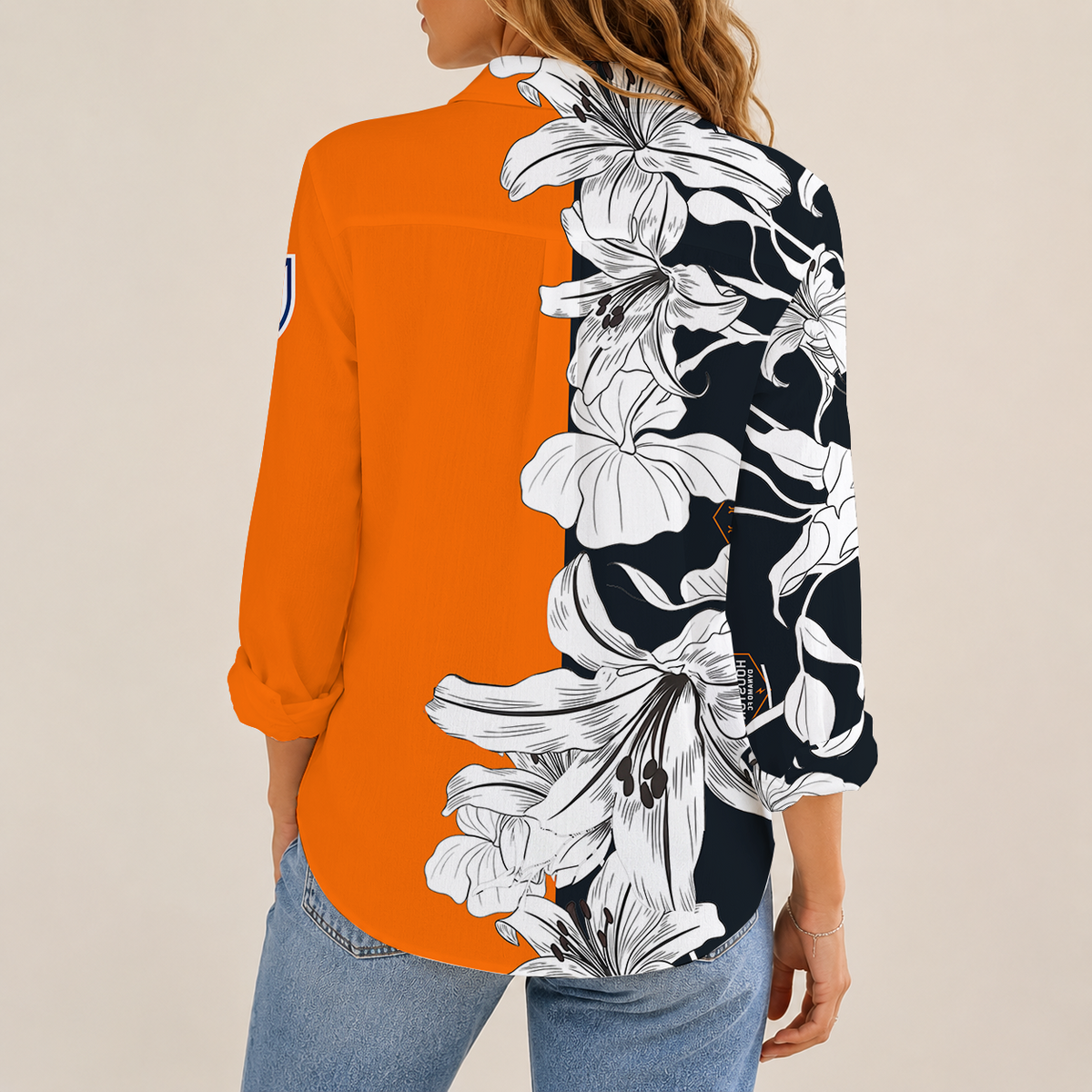 [GOAL DEAL] NEW CUSTOMIZED MLS28 HDF HOUSTON DYNAMO FC WOMEN CASUAL SHIRT